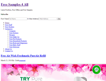 Tablet Screenshot of freesamples4all.com
